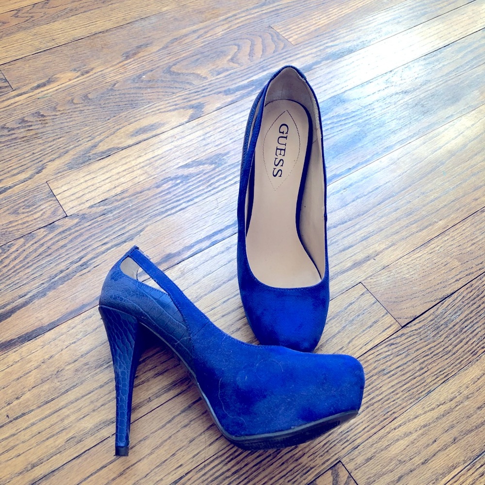 Blue Guess Heels